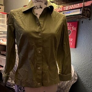 Banana Republic Khaki Women's Button-Down Shirt